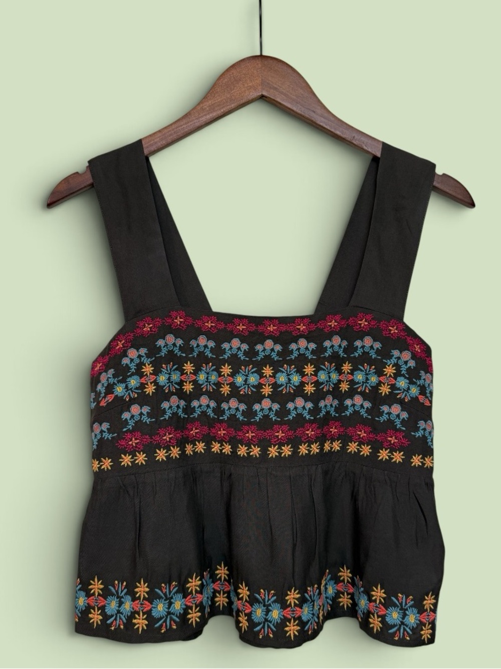 Natural Life Embroidered Boho Tank Top | Size Small - Picture 3 of 8